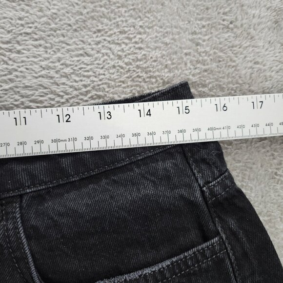 Denim Co Shorts Womens 10 Floral Embroidered Black Denim Hot Pants Distressed - Picture 5 of 15